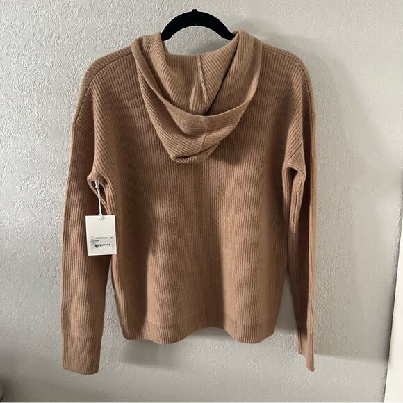 Nordstrom Wool & Cashmere Knit Hoodie in Camel - Picture 8 of 8